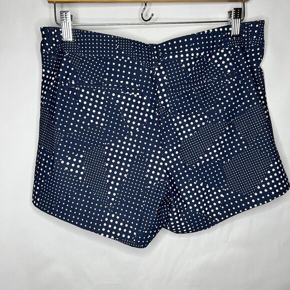 SPANX Patchwork Polka Dot 4" Sunshine Shorts Womens Size Large Navy Blue - Picture 10 of 12